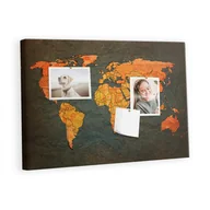Tablice i flipcharty - Tablica korkowa 60x40 cm, wzór Mapa świata - miniaturka - grafika 1