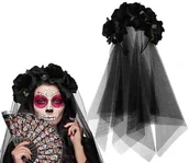 Dodatki do strojów karnawałowych - Opaska Wianek Z Kwiatami Coco Welon Kostium Strój Na Halloween - miniaturka - grafika 1