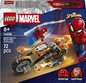 Klocki - LEGO Marvel Spider-Man kontra Ghost Rider na motocyklu 76335 - miniaturka - grafika 1