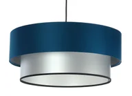 Lampy stojące - Srebrno-granatowa lampa wisząca z abażurem - 6X S416 Bodi - miniaturka - grafika 1