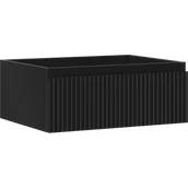 Szafki łazienkowe - Mexen Rivel szafka łazienkowa podumywalkowa 60 cm, 1 szuflada, ryflowana , czarna mat - 91A20-06023-1-BF71 - miniaturka - grafika 1