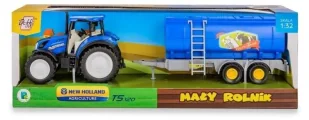Traktor New Holland T5 z cysterną na mleko 1:32 - Daffi - Samochody i pojazdy dla dzieci - miniaturka - grafika 1