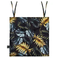 Poduszki ogrodowe - Domarex Poduszka na krzesło ogrodowe Galia Mia 40x40x2 cm czarna w liście - miniaturka - grafika 1