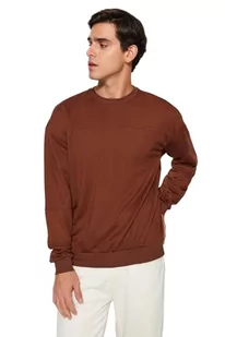 TRENDYOL Męska bluza - bordowa - regularna, Brązowy, XL - Bluzy męskie - miniaturka - grafika 1