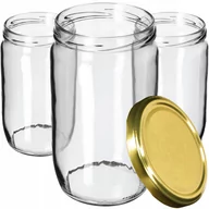 Pojemniki kuchenne - Słoiki Niva 720ml 64 szt. 82mm + wieczka złote - miniaturka - grafika 1