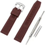 Akcesoria do smartwatchy - PASEK DO ZEGARKA BRĄZOWY SILIKONOWY UNIWERSALNY 18mm - miniaturka - grafika 1
