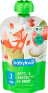 Desery dla dzieci - Babylove, Bio, Mus owocowy, Gruszka, jabłko i Dzika Róża, 100 g - miniaturka - grafika 1
