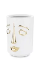 Wazony i flakony - Wazon Z Twarzą Ceramiczny Kolor Biały Wys.14Cm - miniaturka - grafika 1