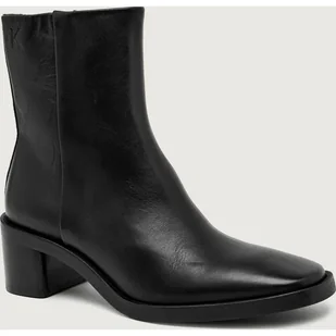 Calvin Klein Skórzane botki na słupku - Botki damskie - miniaturka - grafika 1