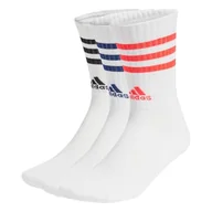 Skarpetki damskie - adidas Unisex Dorosły 3 PASKI PODUSZANE SKARPETY SPORTOWE 3 PARY OPAKOWANIE 11-12,5 - miniaturka - grafika 1
