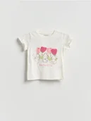 Bluzki dla niemowląt - Reserved - T-shirt z aplikacją - złamana biel - miniaturka - grafika 1