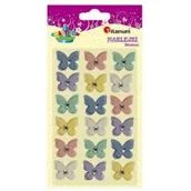 Dekoratorstwo - Titanum Naklejki papierowe 3D motyle z brokatem mix 18szt - miniaturka - grafika 1