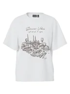 Koszulki i topy damskie - Pieces Koszulka w kolorze białym - miniaturka - grafika 1