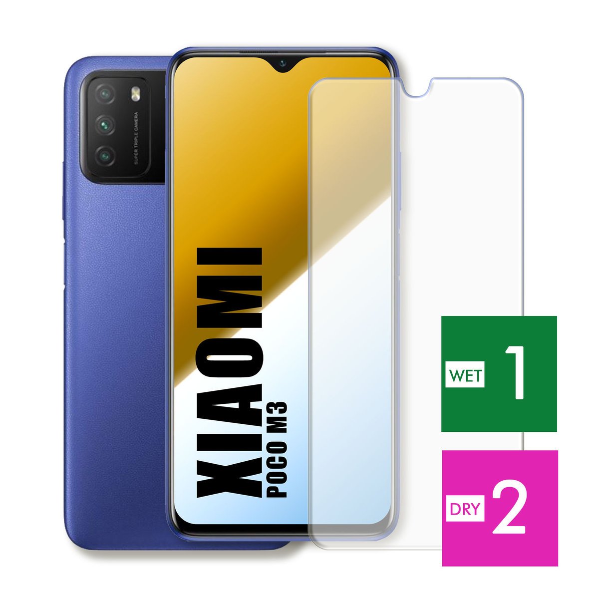 WZMOCNIONE SZKŁO DO XIAOMI POCO M3 SZYBKA HARTOWANE 9H JAKOŚĆ