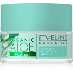 Eveline COSMETICS Organic Aloe + Collagen Nawilżająco-matujący żel do twarzy, 50 ml - Kremy do twarzy - miniaturka - grafika 1