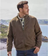 Kurtki męskie - Kurtka ze sztucznego zamszu podszyta polarem Mężczyzna Atlas For Men - Kolor : Brązowy - Rozmiar : M - miniaturka - grafika 1