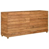 Donice - Podwyższona donica 150x40x72 cm drewno tekowe z recyklingu/stal - miniaturka - grafika 1