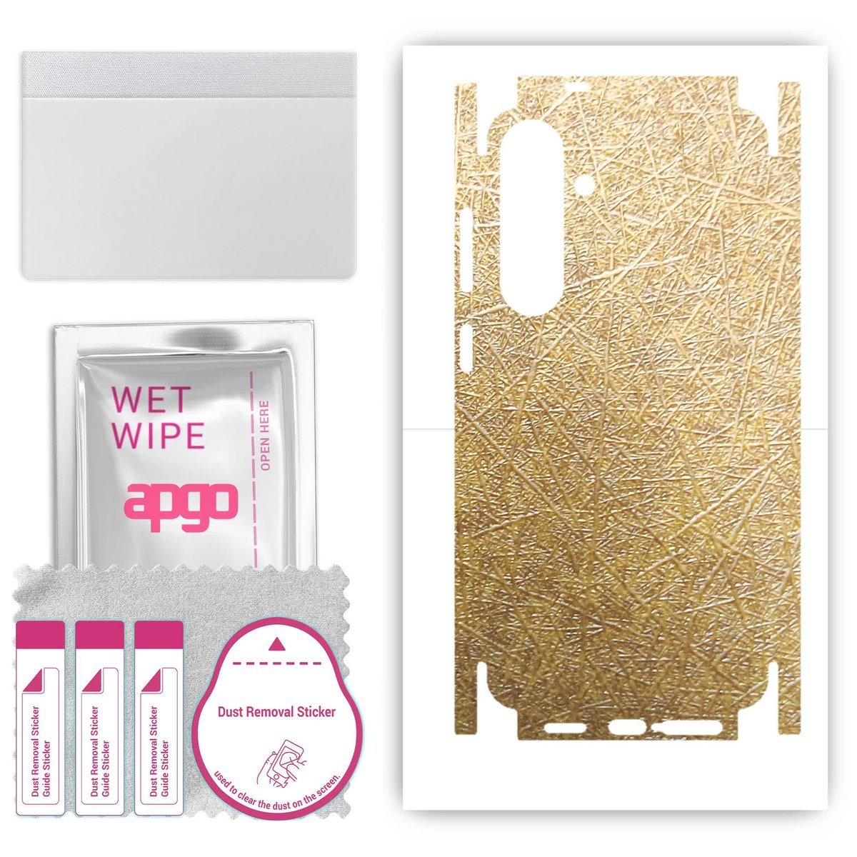 Folia naklejka skórka strukturalna na TYŁ+BOKI do Samsung Galaxy S24+ Plus - Tkanina Włókno - apgo SKINS