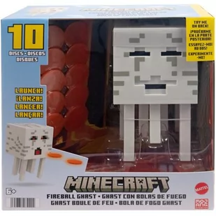 Mattel Minecraft Minecraft Strzelający Ghast + dyski Zestaw do zabawy HDV46 - Figurki dla dzieci - miniaturka - grafika 1