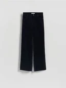 Spodnie damskie - Reserved - Sztruksowe spodnie - granatowy - miniaturka - grafika 1