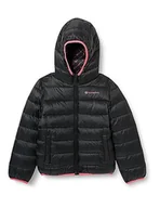 Kurtki i płaszcze dla chłopców - Champion Legacy Outdoor K-Light WR Hooded Dla dzieci i młodzieży Kurtka imbotita, Czarny/Różowy, 13-14 lat - miniaturka - grafika 1