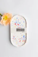 Dekoracje domu - Taca dekoracyjna owalna terrazzo lastryko niebiesko-różowa - miniaturka - grafika 1