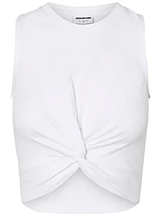 Noisy may Damski top NMTWIGGI - Regular Fit XS S M L XL czarny biały zielony różowy 95% bawełna stretch, Bright White, L - Koszulki i topy damskie - miniaturka - grafika 1