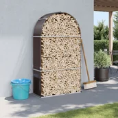 Wózki magazynowe - vidaXL Stojak na drewno, brązowy, 120x45x210 cm, stal galwanizowana - miniaturka - grafika 1