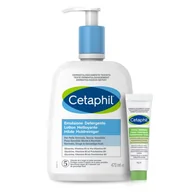 Kremy do twarzy - Cetaphil Emulsja Oczyszczająca twarz i ciało, dla skóry normalnej, wrażliwej, suchej i nietolerancyjnej, Nawilża do 4 dni, bez perfum, rozmiar 470 ml + Travel Size Krem nawilżający 14g - miniaturka - grafika 1