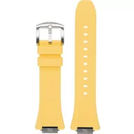 Akcesoria do smartwatchy - Ralph Giallo Pasek do etui na Apple Watch żółty ze srebrną sprzączką - silikonowy - miniaturka - grafika 1