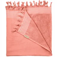 Ręczniki - DWUSTRONNY ręcznik HAMMAM Hamam 90x180cm WALRA Coral do sauny na plażę - miniaturka - grafika 1