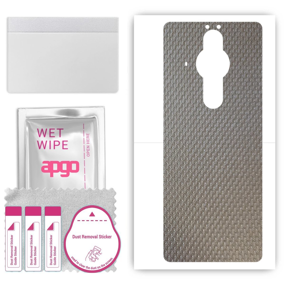 Folia naklejka skórka strukturalna na TYŁ do Sony Xperia PRO-I - Aluminium krople - apgo SKINS