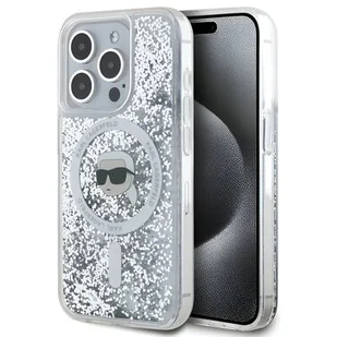 Karl Lagerfeld KLHMP15XLGKISGH iPhone 15 Pro Max 6.7" hardcase transparent Liquid Glitter Karl Head Magsafe - Etui i futerały do telefonów - miniaturka - grafika 1