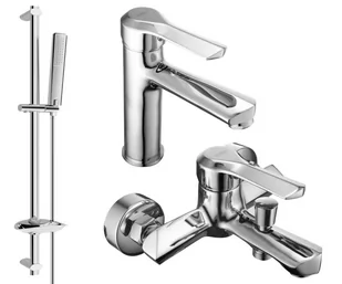 Mexen Sabre DB72 zestaw wannowy, chrom - 72103DB72-00 - Zestawy prysznicowe - miniaturka - grafika 1