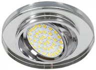 Oprawy, klosze i abażury - Candellux Lighting okrągłe oczko sufitowe SSU-15 CH/WH 2263076 oprawa wpuszczana przezroczysta MR16 uchylna 2263076 - miniaturka - grafika 1