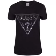 Koszulki i topy damskie - Guess Koszulka Damska T-Shirt Adele Ss Cn Tee Black V2Yi07K8Hm0 Jblk S - miniaturka - grafika 1