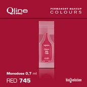Pozostałe akcesoria kosmetyczne - Jednorazowy pigment do makijażu permanentnego ust Bioevolution Red 745 Qline Pro 0,7ml monodose - miniaturka - grafika 1