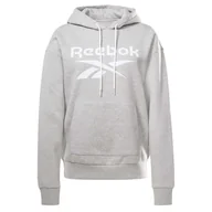Bluzy damskie - Damska Bluza REEBOK RI BL FLEECE HOODY GS9391 – Szary - miniaturka - grafika 1