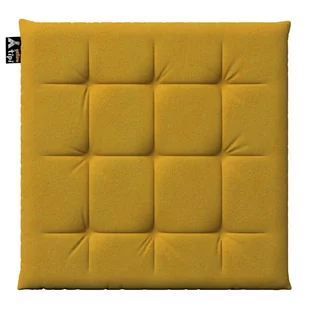 Siedzisko Eddie, musztardowy szenil, 40x40x3,5 cm, Lollipop - Pufy i podnóżki - miniaturka - grafika 1