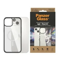 Etui i futerały do telefonów - Etui PanzerGlass ClearCase z MagSafe antybakteryjne na iPhone 14 / 15 / 13 - przezroczysto-czarne - miniaturka - grafika 1