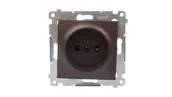Gniazdka elektryczne - Kontakt Simon KONTAKT - Gniazdo 2P brąz mat DG1Z.01/46 SIMON54 - miniaturka - grafika 1