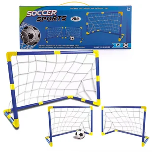 Bramka piłkarska jedna duża bramka lub dwie małe z piłką i pompką 2w1 - Piłki dla dzieci Bramka piłkarska jedna duża bramka lub dwie małe z piłką i pompką 2w1 - Piłki dla dzieci - miniaturka - grafika 1