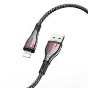Kable USB - Borofone Highway - kabel połączeniowy USB do Lightning 1.2 m (czarny/szary) - miniaturka - grafika 1