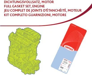 Kompletny zestaw uszczelek, silnik Corteco 430616P - Silnik - akcesoria - miniaturka - grafika 1
