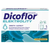 Układ pokarmowy - Dicoflor Elektrolity, dla dzieci i dorosłych, smak bananowy, 10 saszetek USZKODZONE OPAKOWANIE - miniaturka - grafika 1