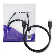 Kable komputerowe i do monitorów - Qoltec Kabel USB 2.0 typ C męski USB 2.0 typ C męski 1.4m Czarny 52343 - miniaturka - grafika 1