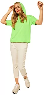 Koszulki i topy damskie - Street One Damska koszulka z kapturem A318140, zielona Peppy Green, 38 - grafika 1
