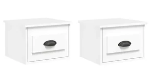 Komplet wiszących szafek nocnych biały połysk B9-P15 - Szafki nocne - miniaturka - grafika 1