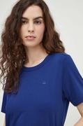 Koszulki sportowe damskie - G-Star Raw t-shirt bawełniany damski kolor niebieski - miniaturka - grafika 1