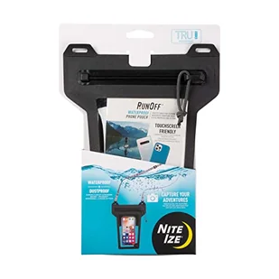 Nite Ize Runoff Wodoodporne etui na telefon ze smyczą i zamkiem TRU, uniwersalne wodoodporne etui IP67 do iPhone 11/11 Pro Max/Xs Max/XR/X/8/8P Galaxy, węgiel drzewny - Etui i futerały do telefonów - miniaturka - grafika 1